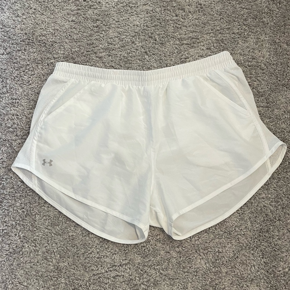 Under armour white athletic shorts